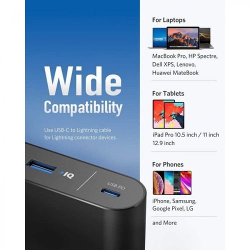 شاحن انكر باوركور بلس 26800 ملي امبير PD بقوة 45 و...