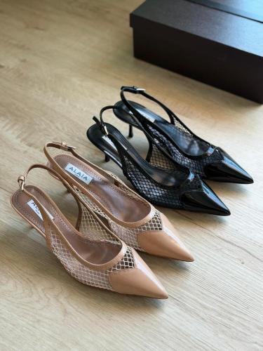 Alaïa Mesh Slingback Low Heels