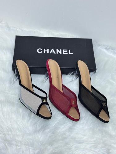 Chanel Mesh Mule Heels