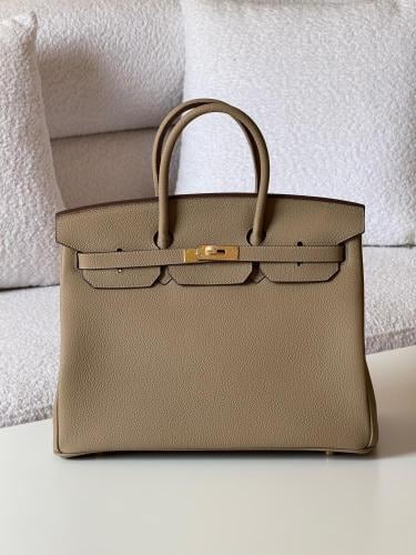 Hermès Birkin 35 Beige , Gold Hardware