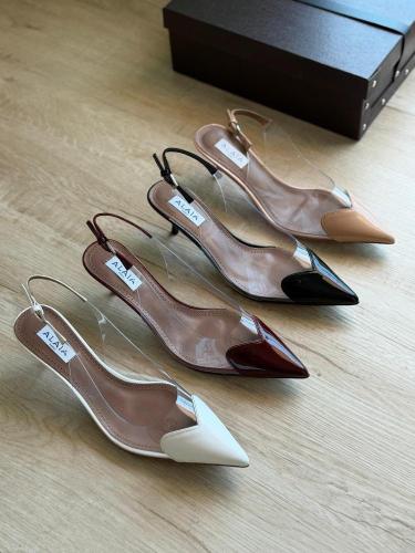Alaïa Clear Slingback Low Heels