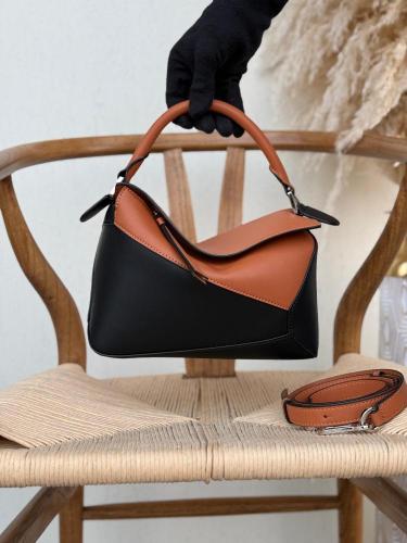Loewe Puzzle Bag Black Camel