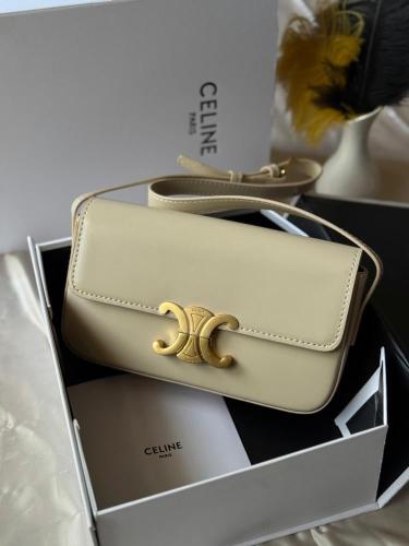 Celine Triomphe - Beige Leather Bag