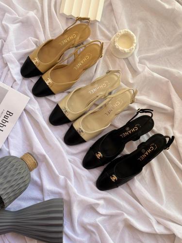 Chanel Two-Tone Slingback Heels