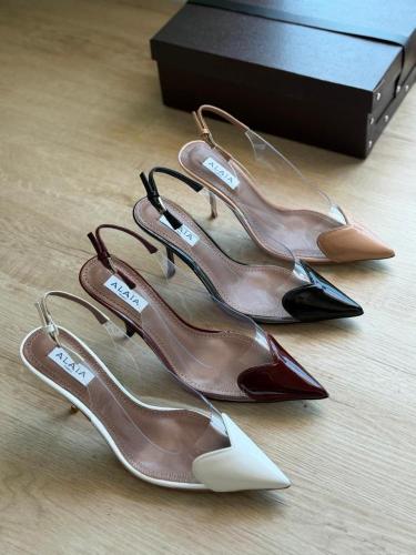 Alaïa Clear Slingback Pointed Heels