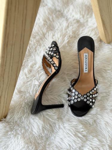 Aquazzura Crystal Embellished Mule Heels – 12 Colo...