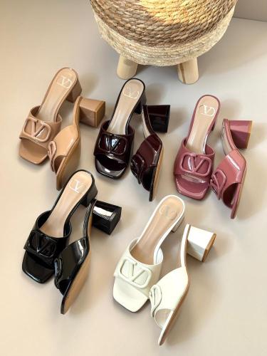 Valentino VLogo Block Heel Sandals