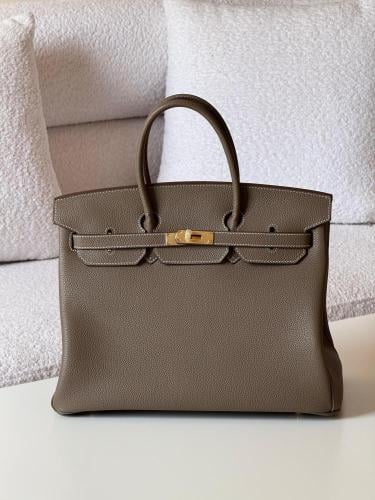 Hermès Birkin 35 Taupe , Gold Hardware