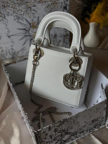 Lady Dior - White Lizard Pattern