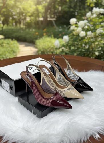 ALAÏA Fishnet Slingback Pumps