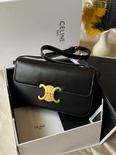 Celine Triomphe - Black Leather Bag