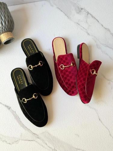 Gucci Velvet Slippers