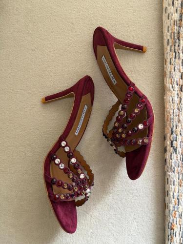Aquazzura Crystal Strap Heels
