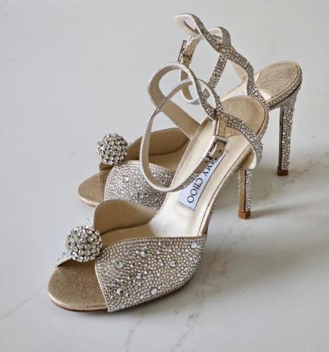 Jimmy Choo Crystal Strap High Heel Sandals