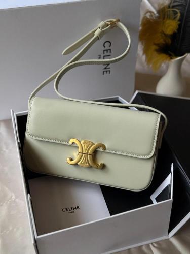 Celine Triomphe - White Leather Bag