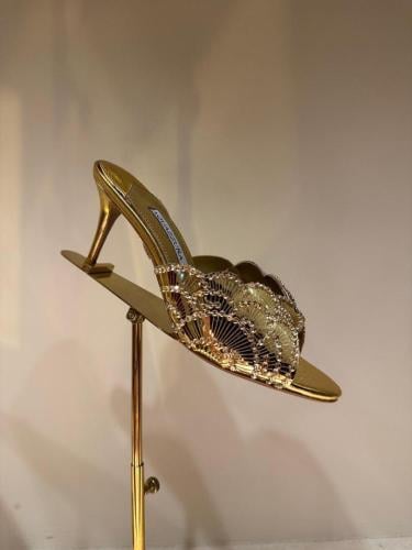 Aquazzura Gold Crystal Heel