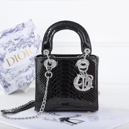 Mini Lady Dior Python Embossed Bag 19cm