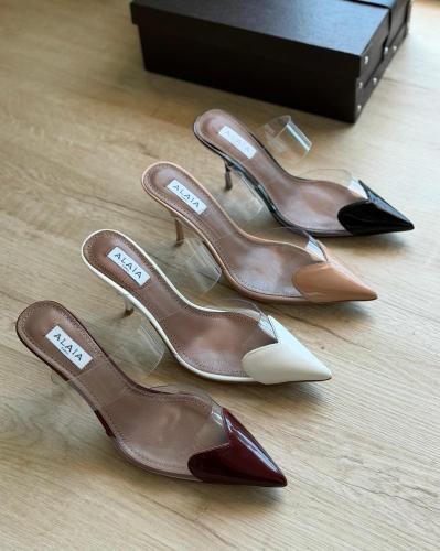 Alaïa Clear Strap Pointed Heels