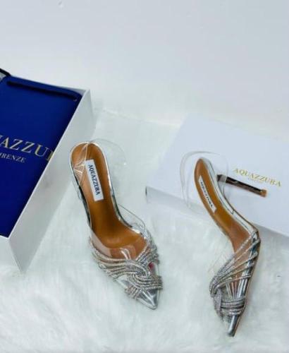 Aquazzura Crystal Slingback Heels