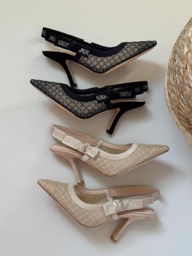 Dior Mesh Slingback Heels