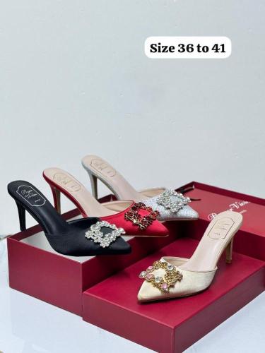 Roger Vivier Crystal Buckle Mule Heels