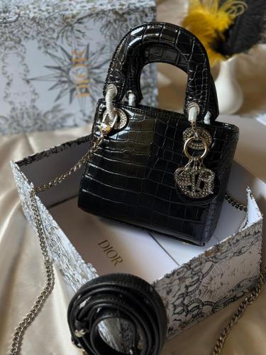 Lady Dior Black Silver Bag