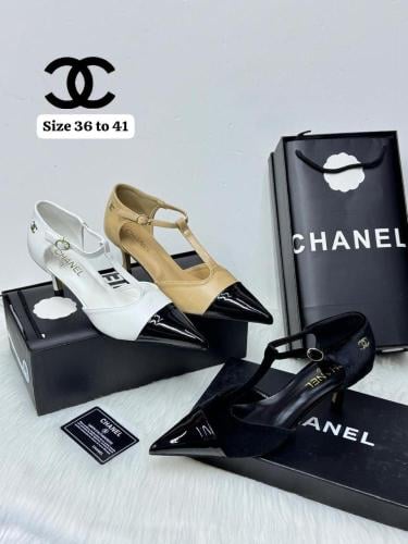 Chanel T-Strap Cap Toe Heels