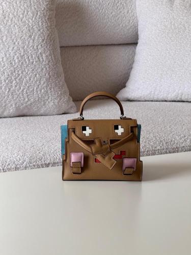 Hermès Kelly Dopplex Pixel Face – Brown