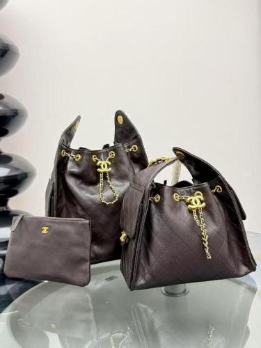 Chanel Drawstring Quilted Leather Bag