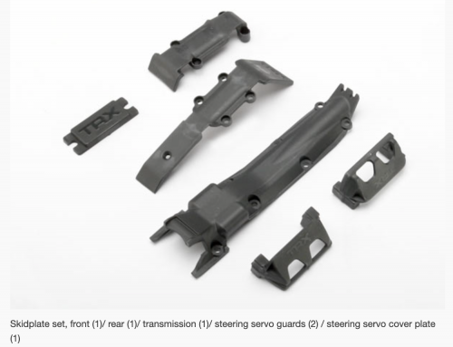 Traxxas 7037 Skid Plate Set, 1/16 Vehicles