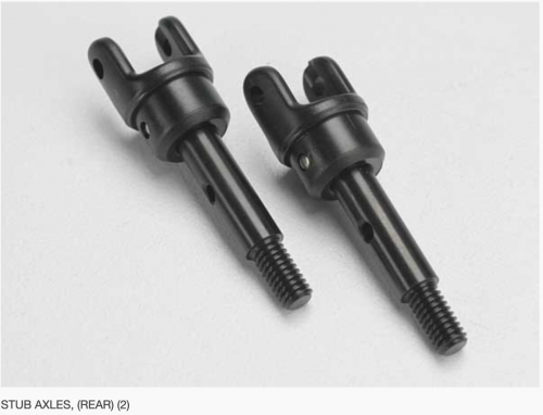 Traxxas 5553 Rear Stub Axle and Yokes, Jato (pair)