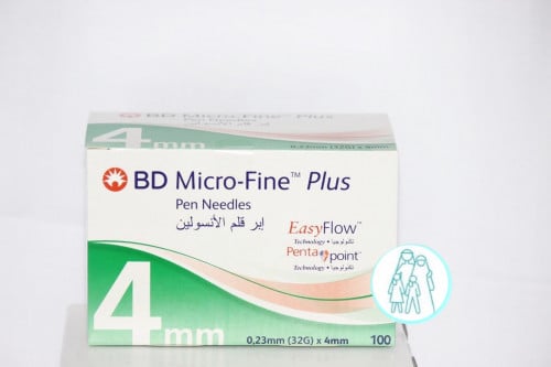 ابر قلم الانسولين 4 ملم BD Micro Fine