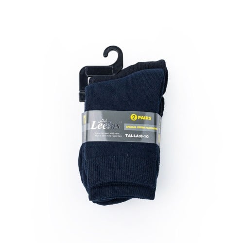 جوارب ولادي زوجين( كحلي/أسود) شتوية سميكة عمر 8-10