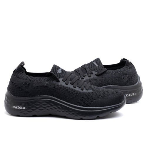 حذاء رياضي للرجال من القماش خفيف - أسود