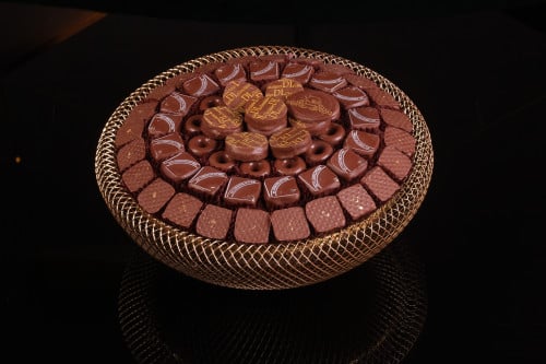 صينية شوكلت باللون الذهبي (3)