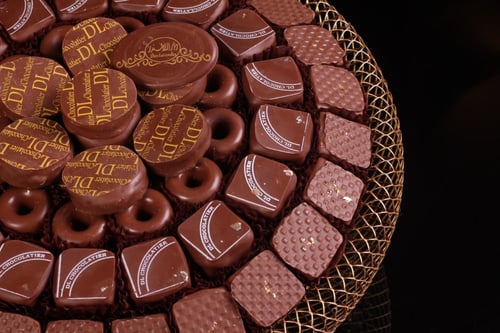 صينية شوكلت باللون الذهبي (3)