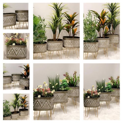 الجديد من طقم مراكن باللون الرصاصي والذهبي والأبيض...