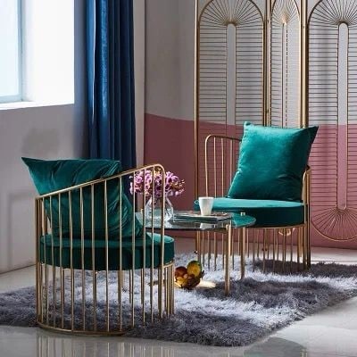 كرسي أريكة مخملية إسترخاء عالي الجودة