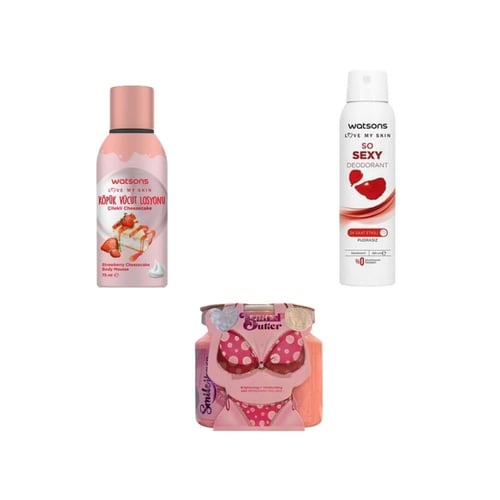 Bride's set, bikini pattern, body butter, spray fo...