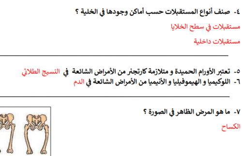 ورقة عمل درس الاتصال بين الخلايا مع نموذج الإجابة