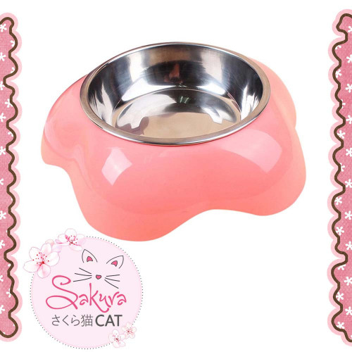 صحن للأكل أو الشرب حجم كبير - اللون وردي -