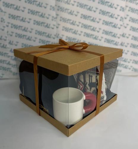 بوكس هديه شتوي [ كحلي - احمر ]