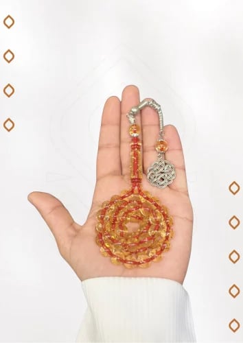 بكلايت عسلى شفاف احمر بشوائب