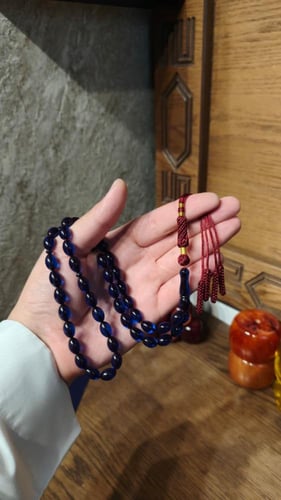 مسباح بكلايت ازرق شفاف