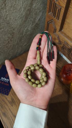 مسباح بكلايت اخضر معرق