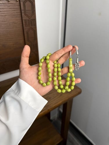 مسباح بكلايت اخضر معرق