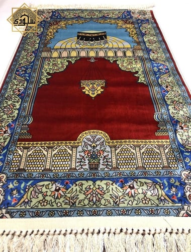 سجادة كالحرير فاخرة - أحمر