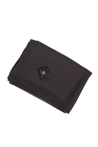 طرحة خام شيفون لون بني داكن