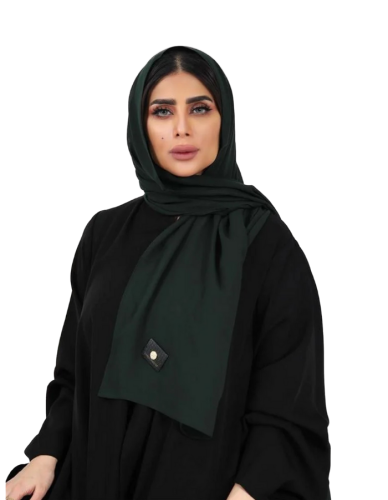 طرحة خام شيفون لون أخضر