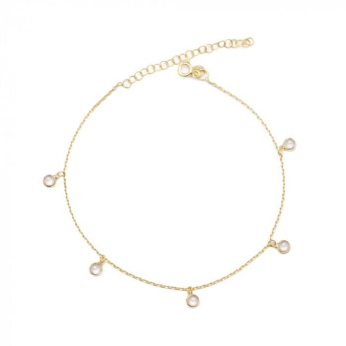 خلخال يحمل حبات الزركون الأصلية متدلية و ذو بريق ل...